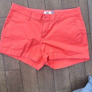 Chino shorts. Melon color. Size 4